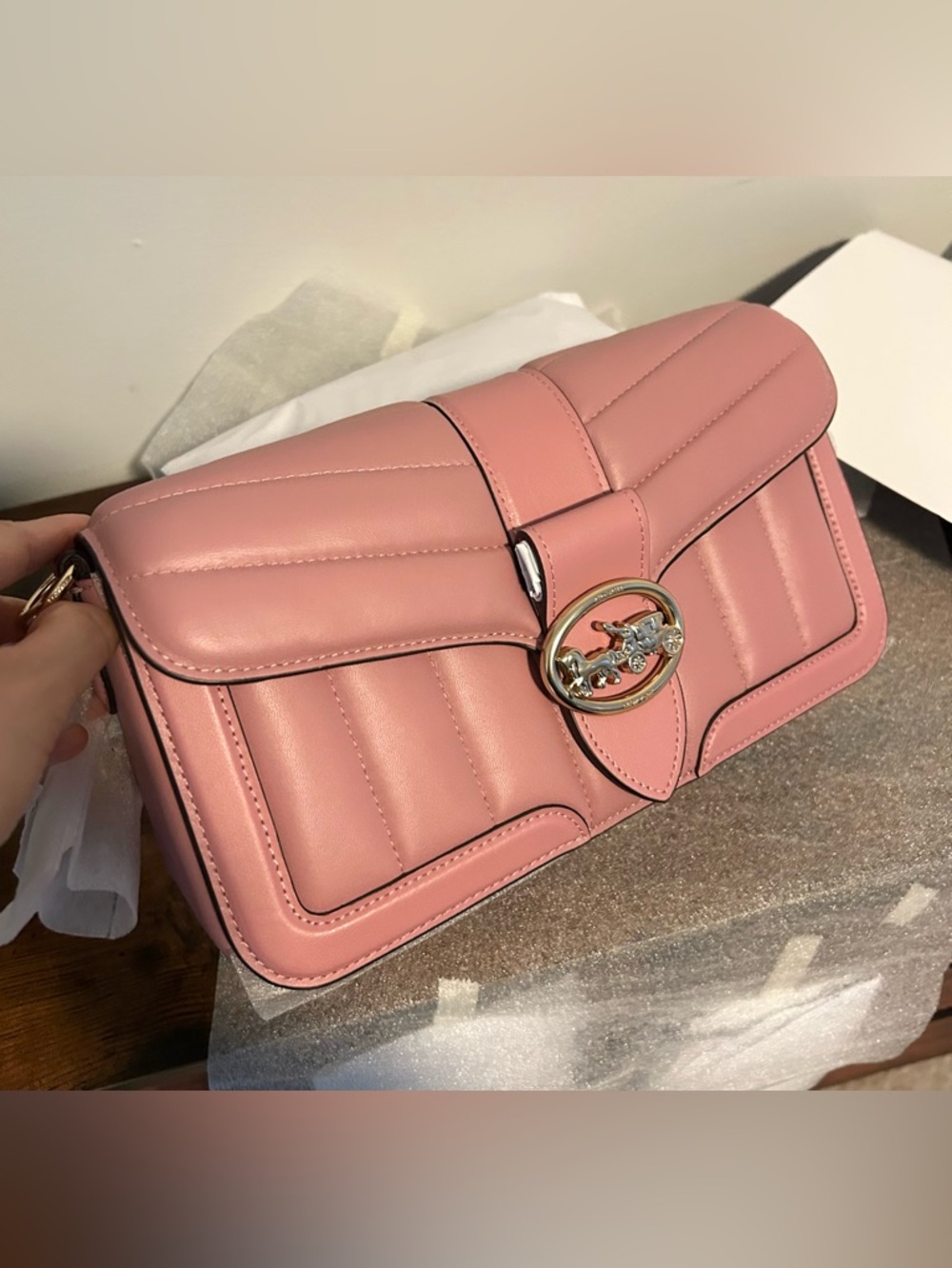 Coach Georgie Shoulder Bag With Puffy Quilting